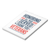 Edelachtbare iedereen die heeft gediend Hartelijk Notitieblok (Gedraaid)