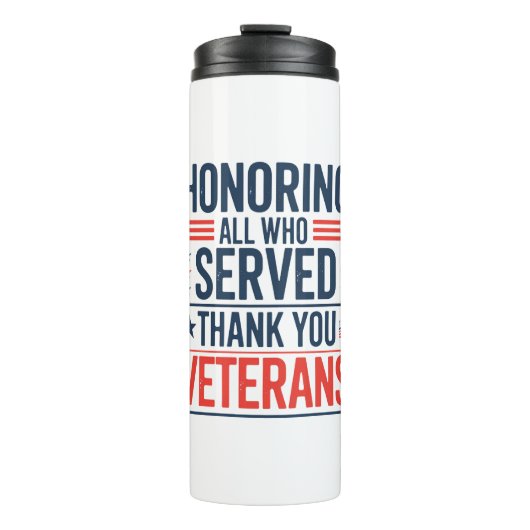 Edelachtbare iedereen die heeft gediend Hartelijk  Thermosbeker (Voorkant)