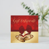 Edelachtig gouden kerstcadeaubon (Staand voorkant)