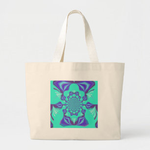 Edelblauw Grote Tote Bag