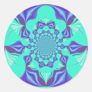 Edelblauw Ronde Sticker