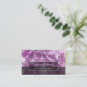 edele amethyst luxe kristaljuwelen visitekaartje (Staand voorkant)