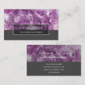 edele amethyst luxe kristaljuwelen visitekaartje (Voorkant / Achterkant)