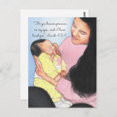 Edele in mijn ogen~mama & Baby Briefkaart (Voorkant / Achterkant)