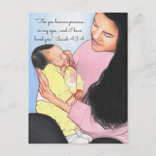 Edele in mijn ogen~mama & Baby Briefkaart (Voorkant)