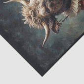 Edele jurk oude renaissance lange vacht koe tissuepapier (Detail)