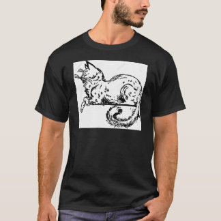 Edele kat zit op richel t-shirt