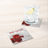 edele kerstcadeautjes, professioneel vierkante kartonnen onderzetter (Insitu)