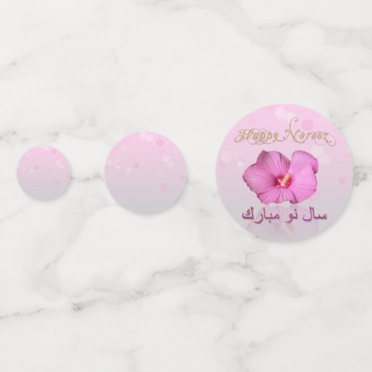 Edele Perzische Nieuwjaar Noroez Hibiscus Confetti (Achterkanten)