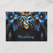 Edele steampunk hart informatiekaartje (Achterkant)