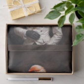 Edele Victoriaans dandy flamingo in strakke en bow Tissuepapier (Geschenk)