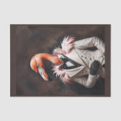 Edele Victoriaans dandy flamingo in strakke en bow Tissuepapier (Voorkant)