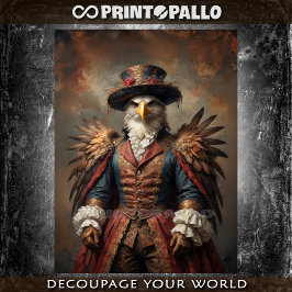 Edele Victoriaans geklede Adelaar met hoge hoed Tissuepapier