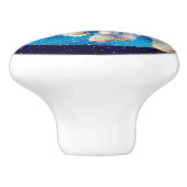 Edelkleurige Unicorn Ceramic Knob. Keramische Knop (Zijkant)