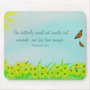 edelmomenten Butterflies Quote Muismat