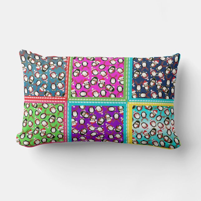 Edeloze pinguïns Lumbar Pillow Kussen (Voorkant)