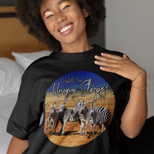 "Edeloze strips" Zebra kunst T-shirt