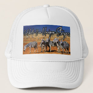 "Edeloze strips" Zebra kunst Trucker Pet