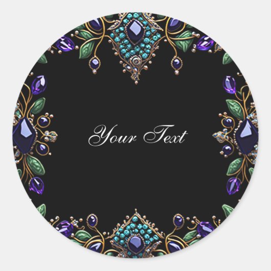 Edelsteen Bloem Sticker (Voorkant)