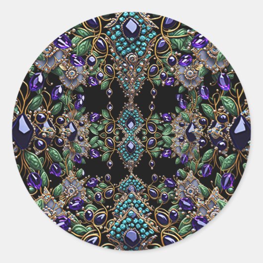 Edelsteen Bloem Sticker (Voorkant)