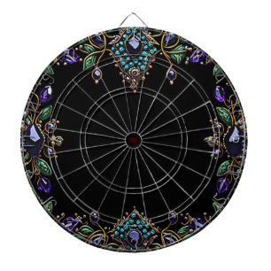 Edelsteen Bloemen Dartboard Dartbord