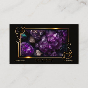 Edelsteen Crystal Healing Amethist Visitekaartje