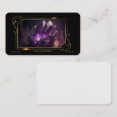 Edelsteen Crystal Healing Amethist Visitekaartje (Voorkant / Achterkant)