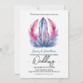 Edelsteen Crystal waterverf bruiloft Kaart (Voorkant)