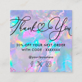 edelsteen opaal vierkante visitekaartje