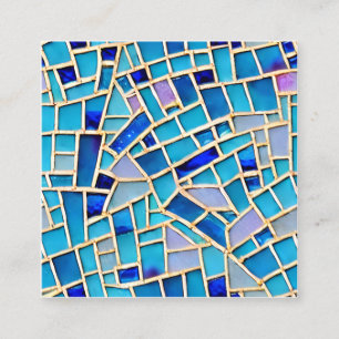 Edelsteen pastel kleuren verbrijzeld glas bevlekt  contactkaartje