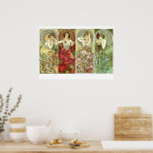 Edelstenen Art Nouveau van Alphonse Mucha Poster (Keuken)