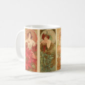 Edelstenen en bloemen, Alphonse Mucha 1900 Koffiemok (Voorkant links)