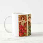 Edelstenen en bloemen, Alphonse Mucha 1900 Koffiemok (Links)