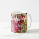 Edelstenen en bloemen, Alphonse Mucha Koffiemok (Voorkant rechts)