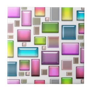 Edelstenen en parelmoer tegeltje