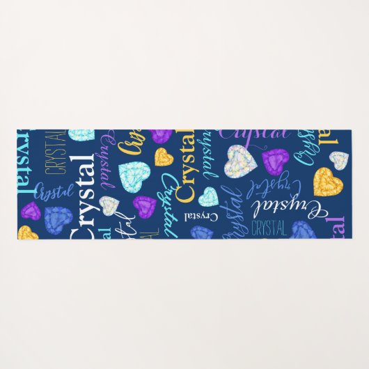 Edelstenen harten aangepaste naam kleurrijke Cryst Yogamat (Achterkant (horizontaal))