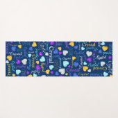 Edelstenen harten aangepaste naam kleurrijke Cryst Yogamat (Voorkant (horizontaal))