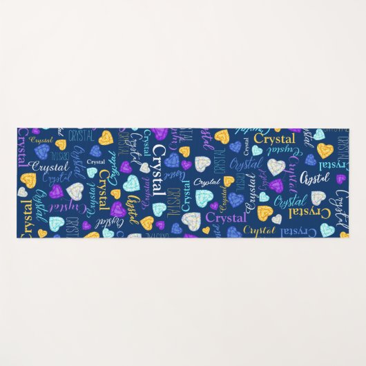 Edelstenen harten aangepaste naam kleurrijke Cryst Yogamat (Voorkant (horizontaal))