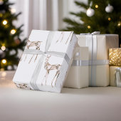 Edelstenen kristal rendier kerstinpakpapier cadeaupapier