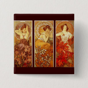 Edelstenen Vierkante Button 5,1 Cm