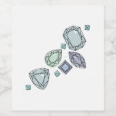 Edelstenen Wijn Etiket (Enkel label)