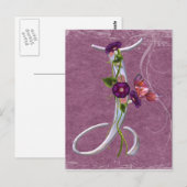 Edelvlinder Initiaal J Briefkaart (Voorkant / Achterkant)