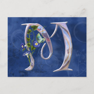 Edelvlinder Initiaal M Briefkaart