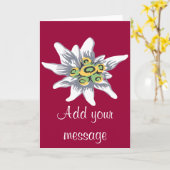 Edelweisbloem Kaart (Gele Bloem)