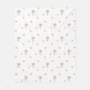 Edelweiss Alpine Waterverf Wildflower Fleece Deken