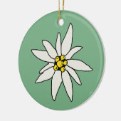 Edelweiss Chalet Flower Retro Huts  Alm Keramisch Ornament (Links)