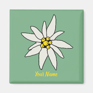 Edelweiss Chalet Flower Retro Huts Alm Magneet