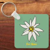 Edelweiss Chalet Flower Retro Huts  Alm Sleutelhanger (Voorkant)