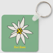 Edelweiss Chalet Flower Retro Huts  Alm Sleutelhanger (Achterkant)