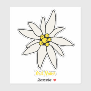 Edelweiss Chalet Flower Retro Huts  Alm Sticker